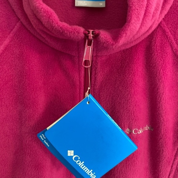 Plus Size Women’s Columbia Benton Springs Full-Zip Fleece Jacket Fuchsia Size 1X - Picture 4 of 9